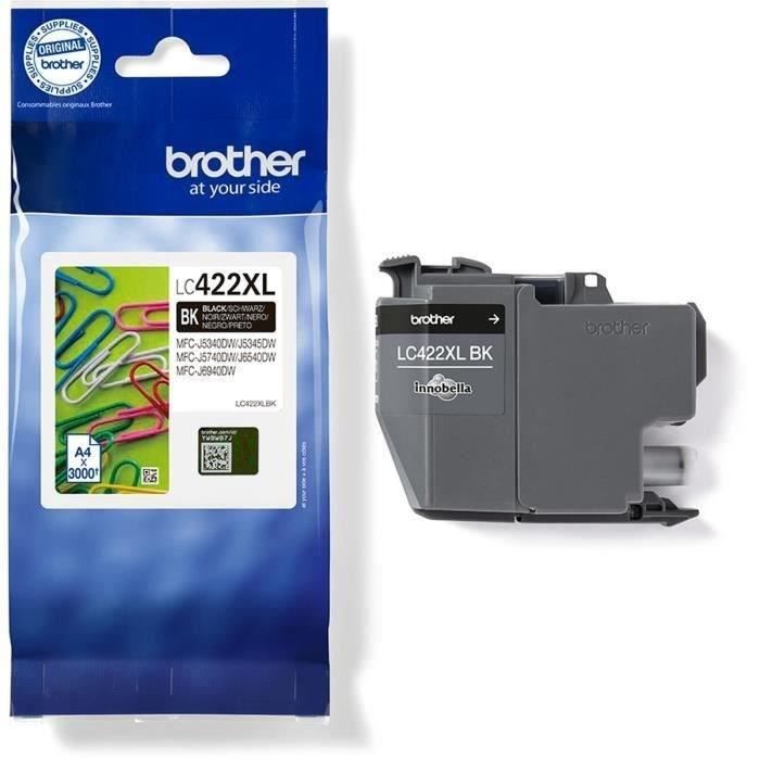 Brother LC422XL - À rendement élevé - noir - original - cartouche d'encre - pour Brother MFC-J5340DW, MFC-J5345DW, MFC-J5740DW, MFC-J6540DW, MFC-J6940DW