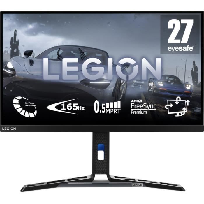 Ecran PC Gamer - LENOVO - 27 - FHD - 165Hz - Dalle IPS - 0,5ms -  Ajustable en hauteur - 66F8GAC3EU