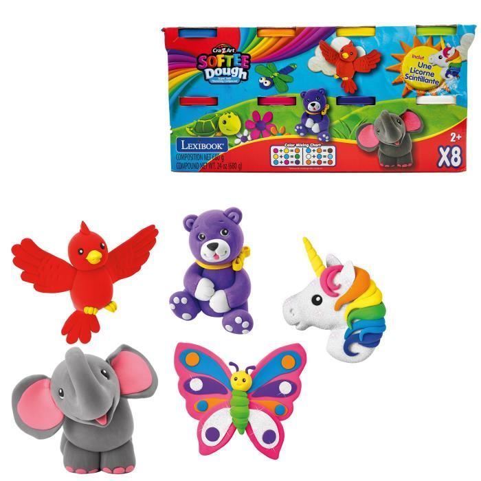 LEXIBOOK -Pâte a modeler douce et malléable - 8 pieces