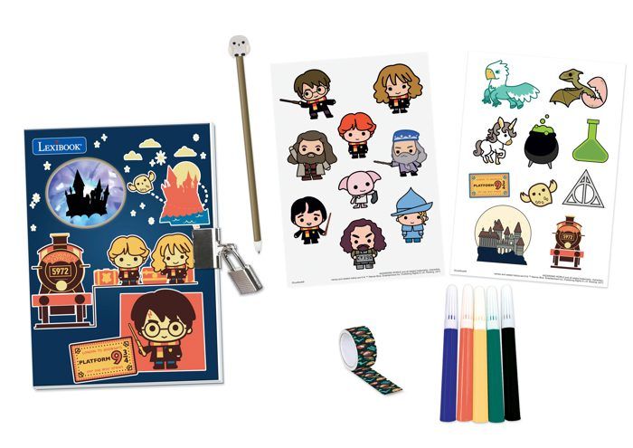 Journal Intime Electronique Harry Potter - LEXIBOOK - Effets Lumineux et Accessoires