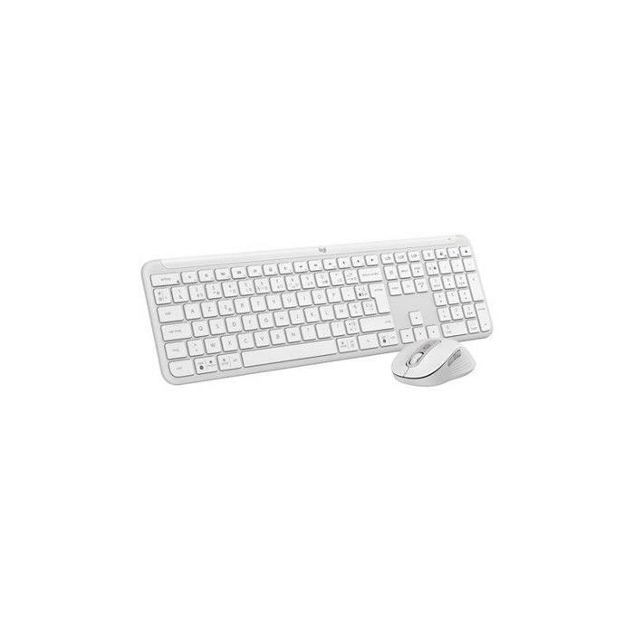 clavier et souris Logitech Blanc Français Azerty Français