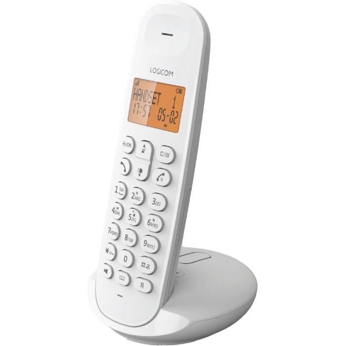 Téléphone Sans Fil Logicom DECT ILOA 155T SOLO Blanc