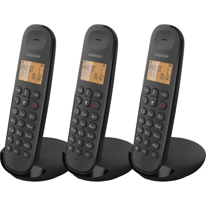 Téléphone Sans Fil Logicom ILOA 350 TRIO Noir