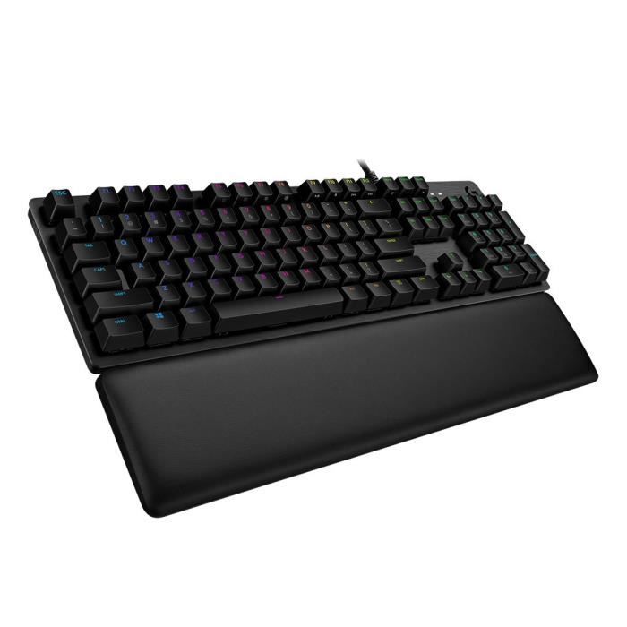 Logitech Gaming G513 - Clavier - backlit - USB - AZERTY - Français - commutateur : GX Brown Tactile - carbone