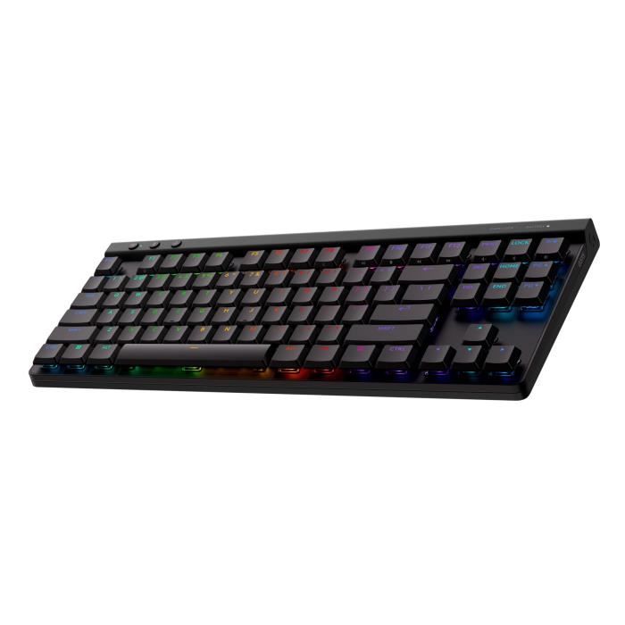 Logitech G515 - Clavier - LIGHTSPEED - TKL - backlit - sans fil - 2.4 GHz, Bluetooth, USB - AZERTY - Français - commutateur : GL Tactile - noir