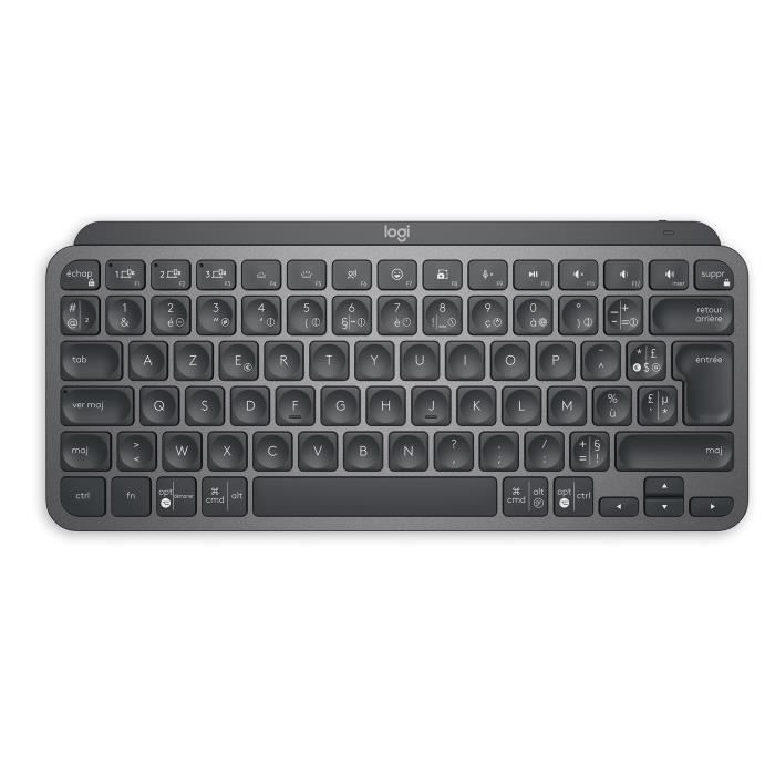 Logitech MX Keys Mini - Clavier - rétroéclairé - sans fil - Bluetooth - AZERTY - Français - graphite