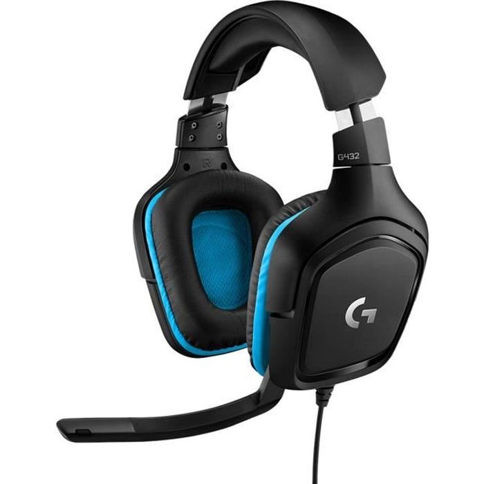 Casques avec Micro Gaming Logitech 981-000770 Bleu Noir