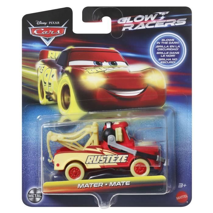 Lot de mini véhicules Cars phosphorescents en die-cast 1:55 - MATTEL