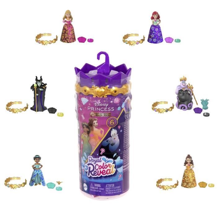 Princesses Disney-Mini-Poupées Royauté Color Reveal-Assortiment HXH16
