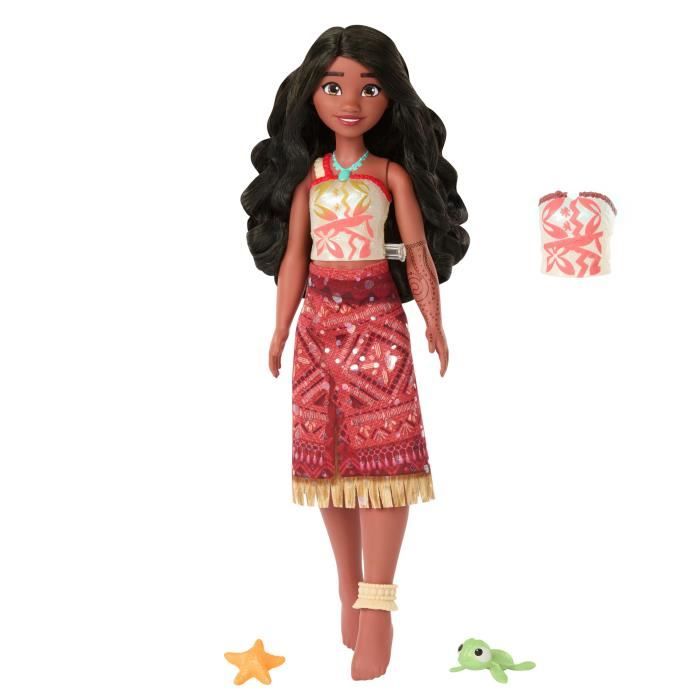 Disney - Poupée Vaiana Nageuse - Vaiana 2 - Corsage qui change de couleur - Disney Moana - JFF09