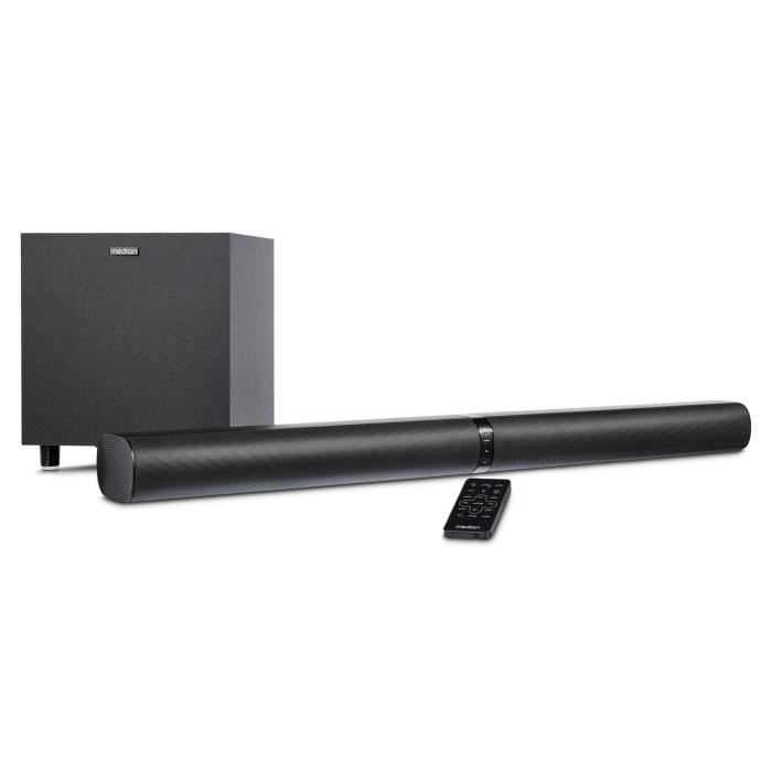 Barre de Son 2.1 - MEDION - 2x30W RMS + Sub 60W RMS - Caisson sans fil