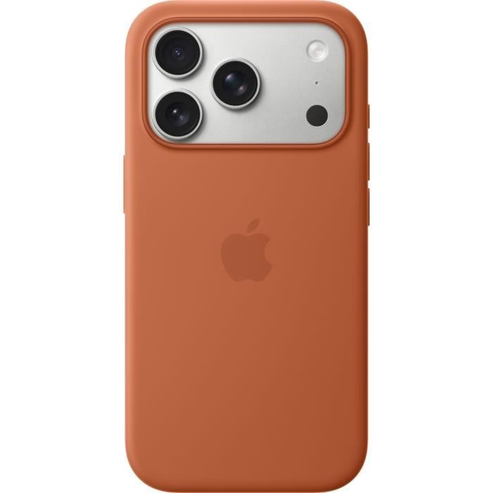 Apple - Coque de protection pour téléphone portable - compatibilité avec MagSafe - silicone - terre cuite - pour iPhone 17 Pro