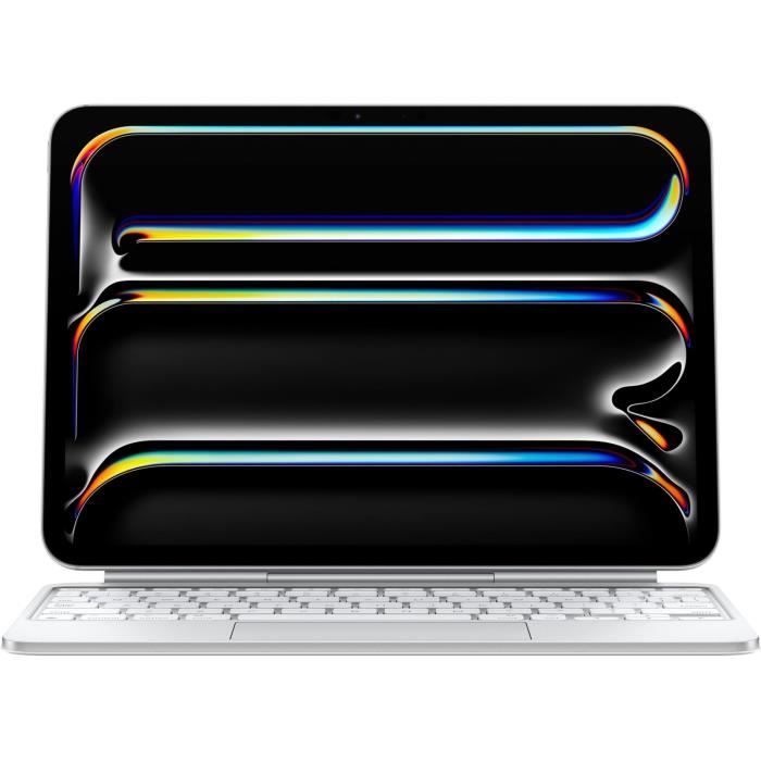 Apple Magic Keyboard - Clavier et étui - avec trackpad - rétroéclairé - Apple Smart connector - AZERTY - Français - blanc - pour 11-inch iPad Pro (M4)