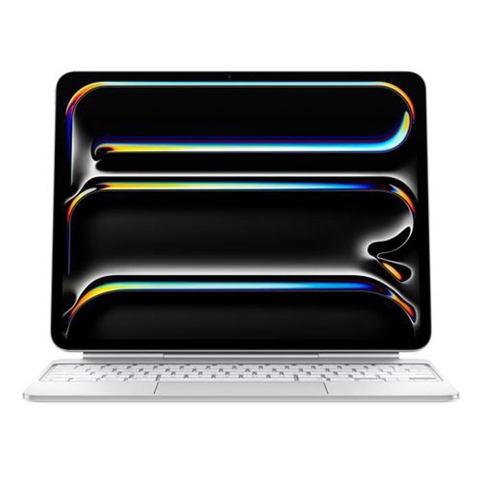 Apple Magic Keyboard - Clavier et étui - avec trackpad - rétroéclairé - Apple Smart connector - AZERTY - Français - blanc - pour 13-inch iPad Pro (M4)