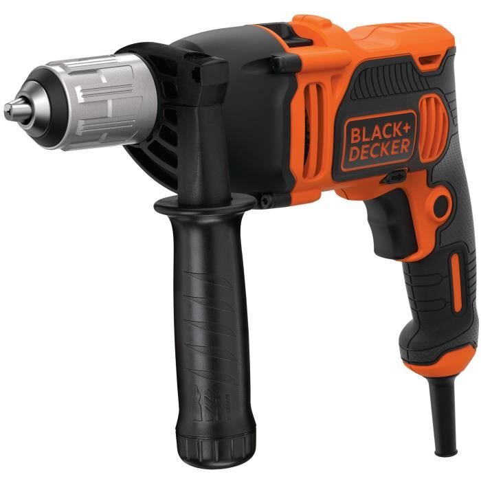 Perceuse a percussion filaire - 850W -BLACK+DECKER - BEH850-QS - avec 6 mecges