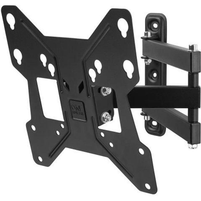 ONE FOR ALL WM2241 Support mural inclinable (15°) et orientable (180°) pour TV de 13 a 43 (33 a 109cm) - Poids max : 30kg