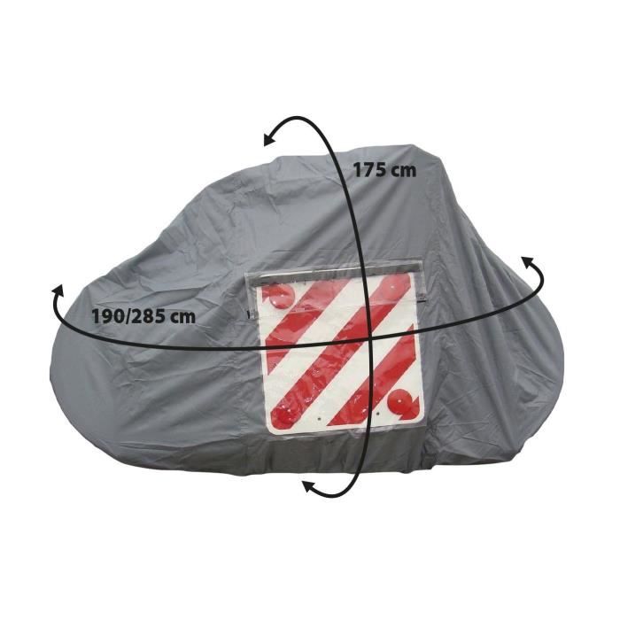 Bâche de protection - OPTIMA - Polyester enduit imperméable 110 g/m² -  2 sangles réglables incluses - Pour 2-3 vélos
