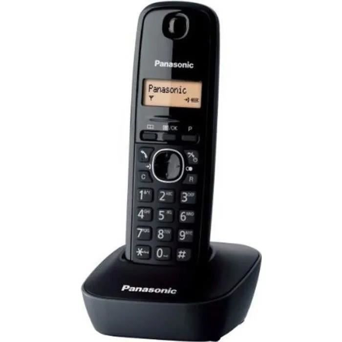 Téléphone Sans Fil Panasonic TG1611BLACK Noir Ambre