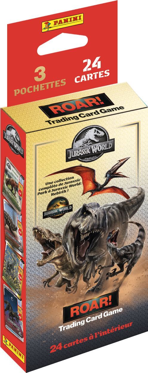 Blister - PANINI - JURASSIC WORLD 4 TCG - 3 pochettes - 24 cartes