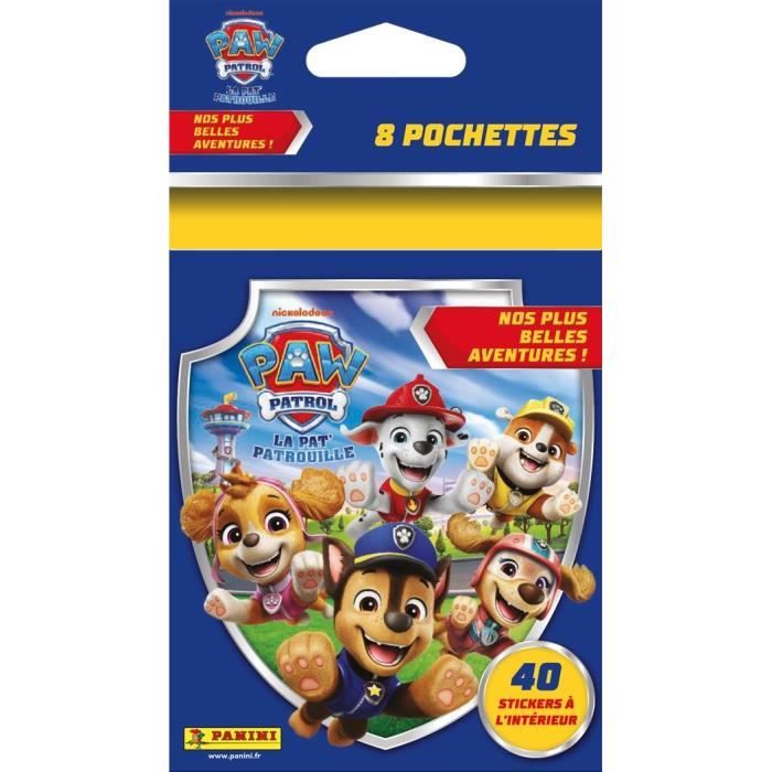 Blister - PANINI - LA PAT'PATROUILLE 11 - NOS PLUS BELLES AVENTURES - 8 pochettes - 40 stickers