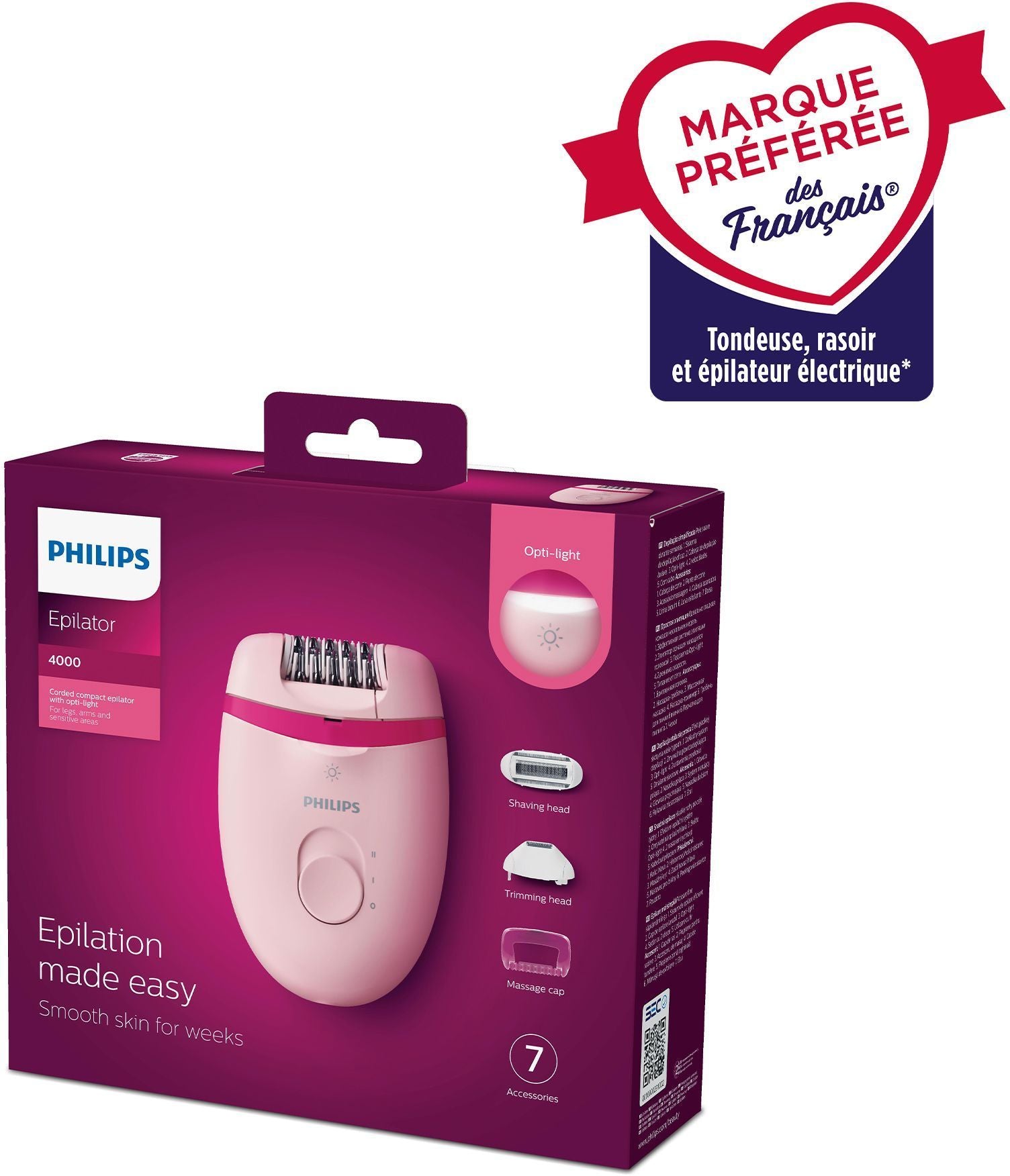 Epilateur électrique - PHILIPS - BRE285/00 - Satinelle