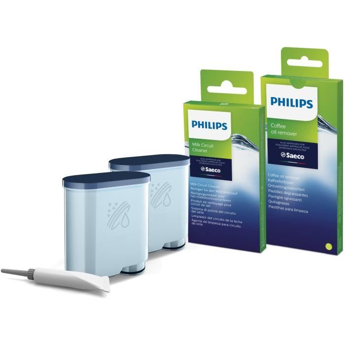 Nettoyant cafetiere - PHILIPS - CA6707/10 - compatible cafetieres Philips & Saeco - kit complet pour l'entretien - x1 pour 6 mois