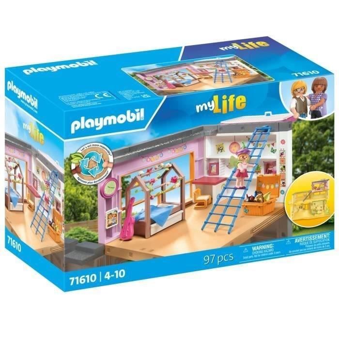 PLAYMOBIL 71610 Chambre d'enfant avec lit cabane, My Life Maison d'architecture, 97 pieces, Des 4 ans