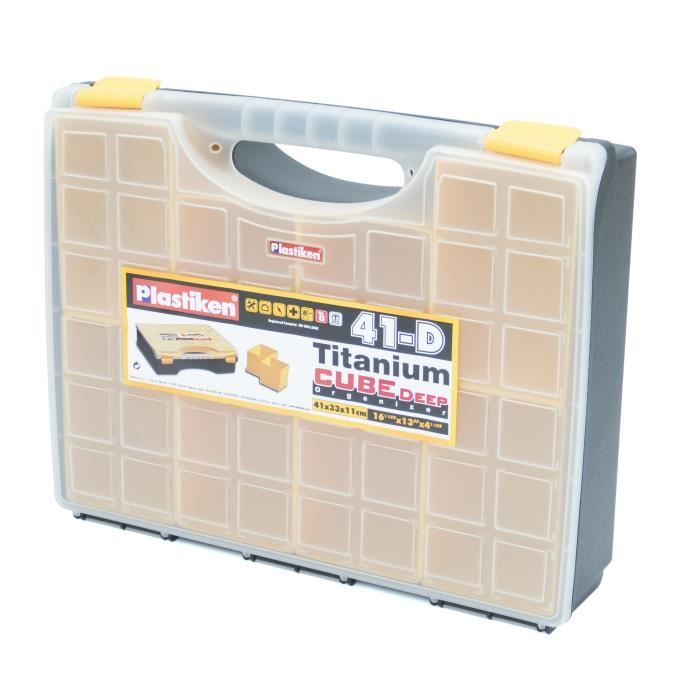 Organisateur a outil - Plastiken - 83041D_NOIRE - Cube - 41 cm - Titanium - En plastique