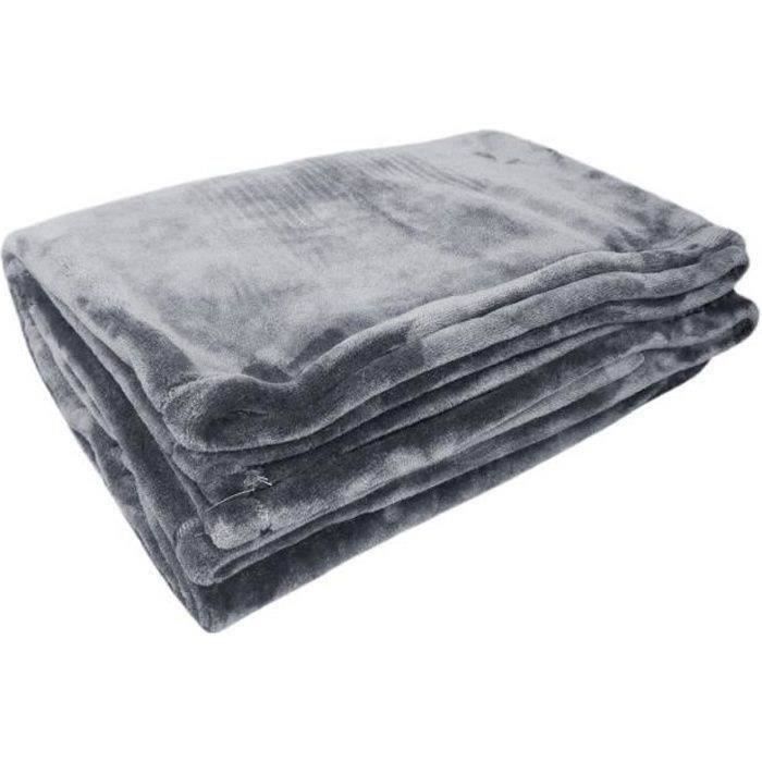 Couverture Poyet  Motte Gris foncé 240 x 220 cm