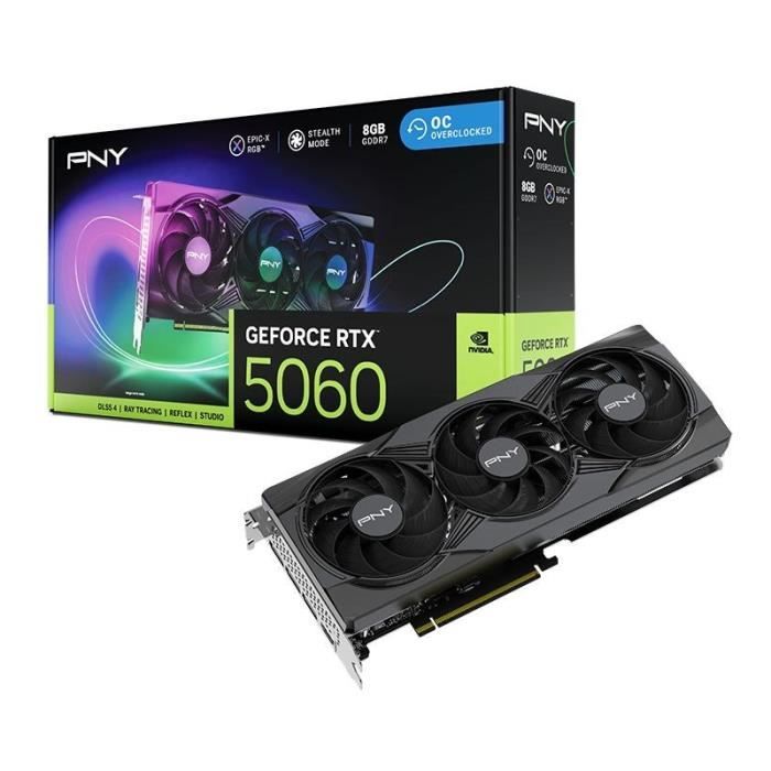 Carte Graphique PNY GeForce RTX 5060 Epic-X Triple Fan OC