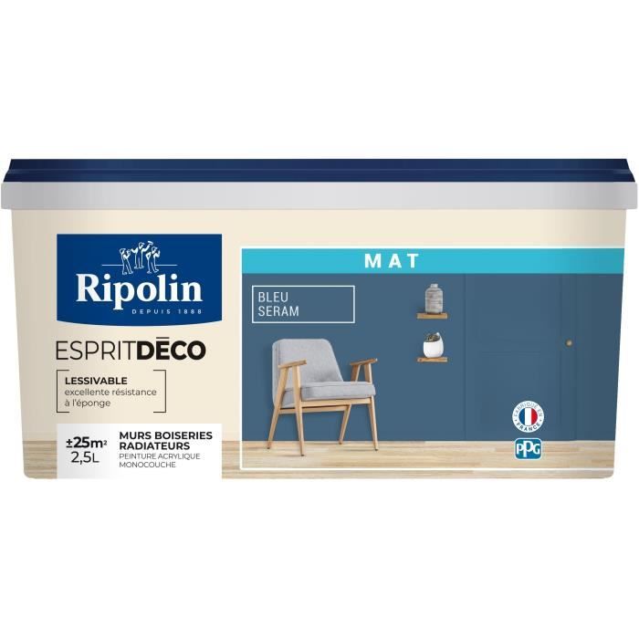 Peinture d'Apprêt Ripolin Bleu Mat 2,5 L
