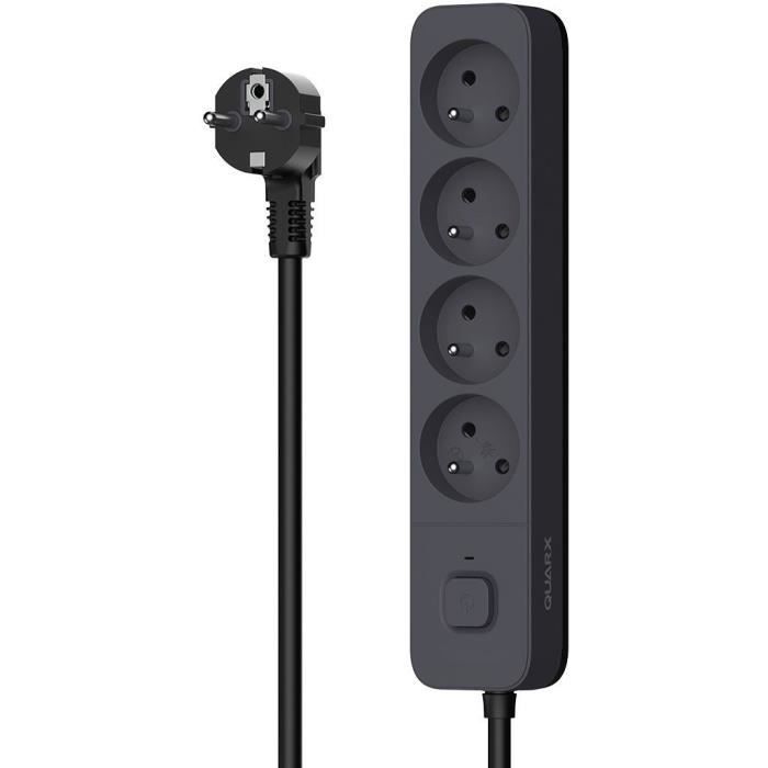 Rallonge 4 prises Schuko avec interrupteur QUARX (1,5 m)