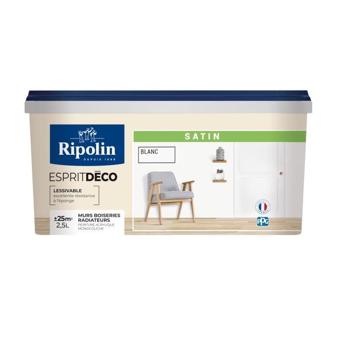 Peinture d'Apprêt Ripolin Blanc Satiné 2,5 L