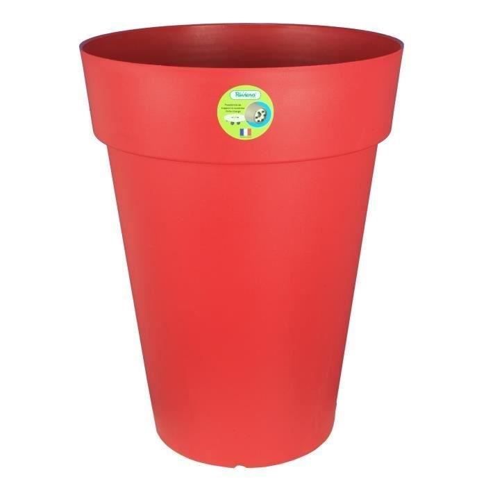 Pot de fleurs - RIVIERA - Soleilla Rond - Ø 39 x 52 cm - Rouge