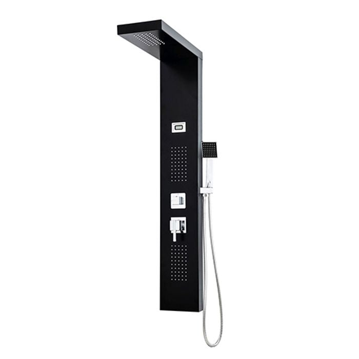 Colonne de douche Rousseau Torquay Noir ABS 126,6 x 20 cm Hydromassage