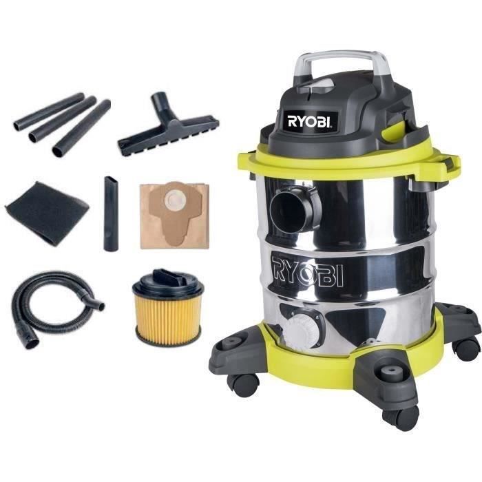 Aspirateur à sacs Ryobi RVC-1220I-G 1250 W 17 Kpa 20 L
