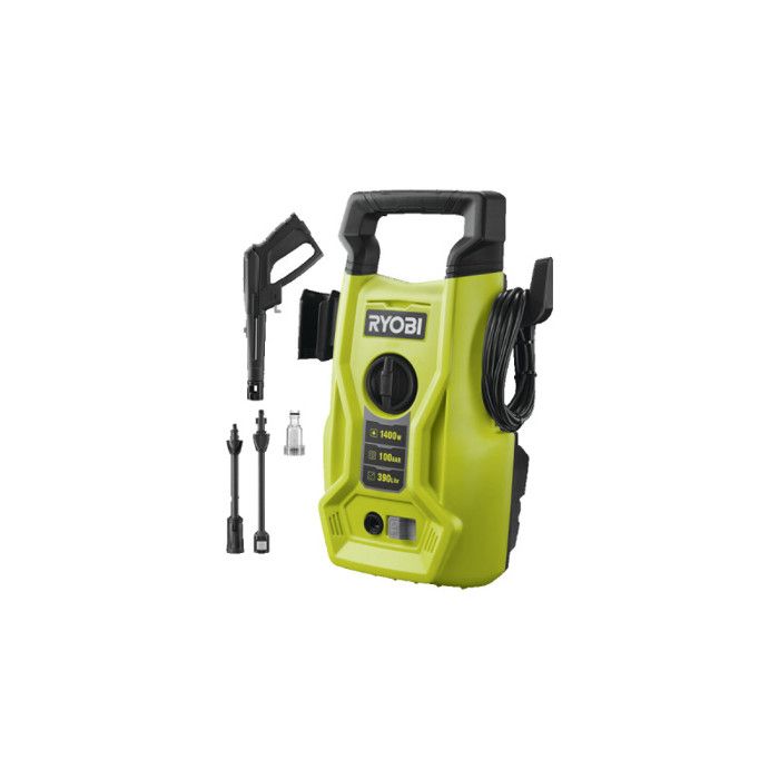 Nettoyeur haute pression Ryobi Ry100pwa Lance Vario 1400 W 100 bar 360 l/h
