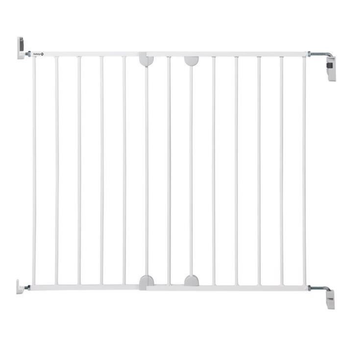 SAFETY 1ST Barriere de sécurité wall-fix extending, largeur de 62 a 102 cm, Ouverture d'une main des 2 sens - métal blanc, fixation