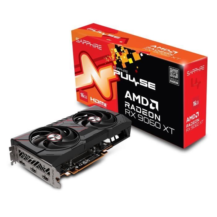 Carte Graphique Sapphire Radeon RX 9060 XT Pulse Gaming OC 16Go