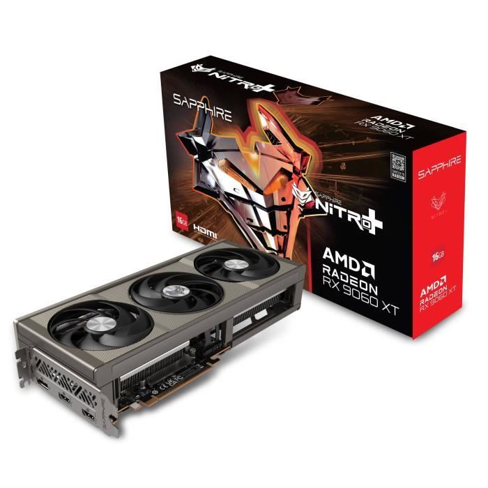 Carte Graphique Sapphire Radeon RX 9060 XT Nitro+ Gaming OC 16Go