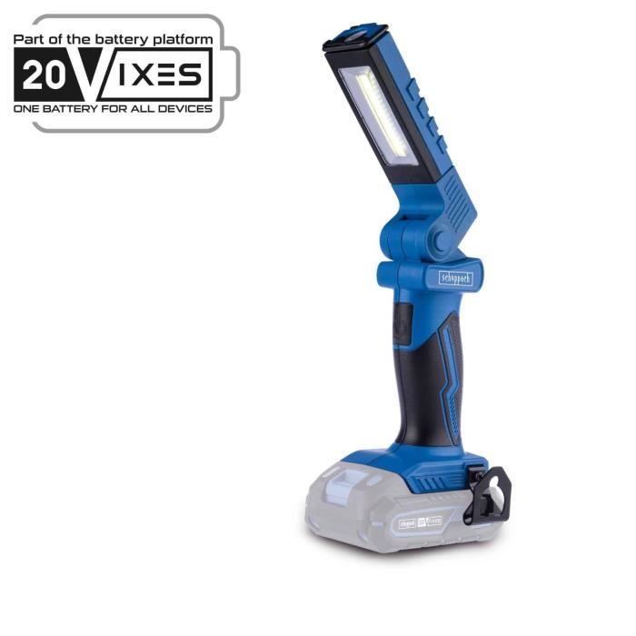 Lampe sans fil C-WL20-X - 300lm max 6200K projecteur/torche - SCHEPPACH 20V IXES - sans batterie ni chargeur