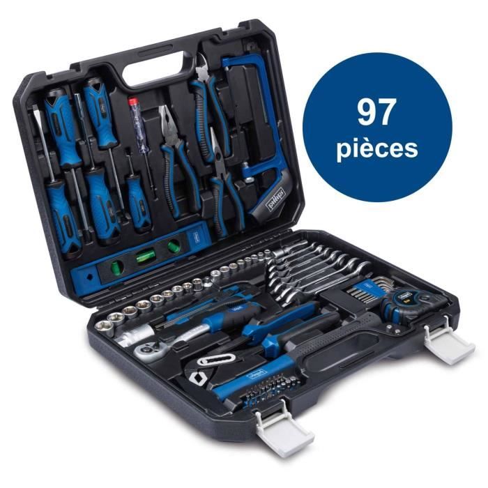 MALLETTE a OUTILS COMPLETE DE 97 PIeCES  WZK120 chrome vanadium- SCHEPPACH