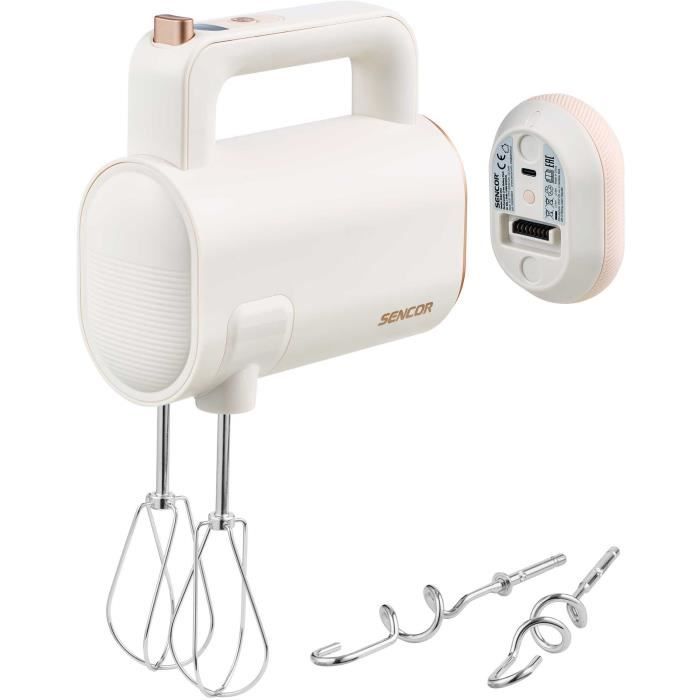 Batteur a main - SENCOR - SHM 9130WH - 8 vitesses - Sans fil - Blanc