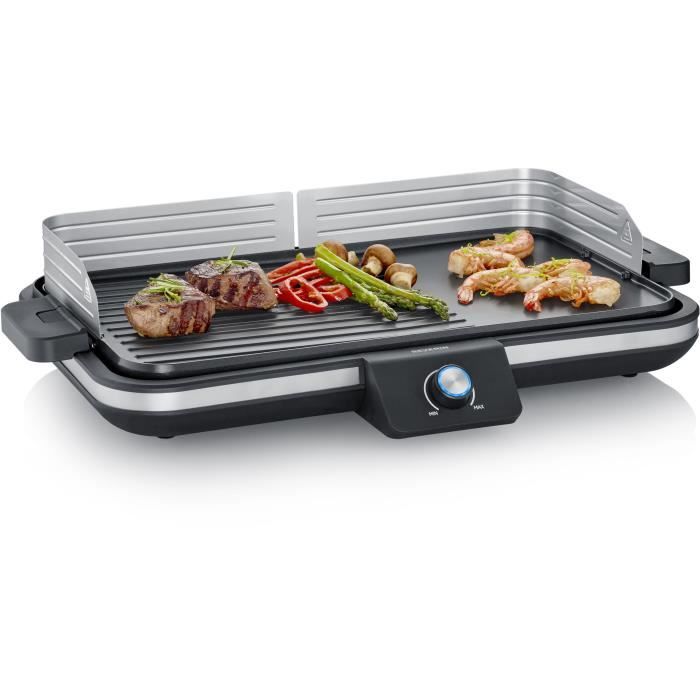 Plancha SEVERIN - PG8564 - Surface cuisson 50x30cm - Plaque en fonte anti-adhésive - Jusqu'a 230°C - 2300W