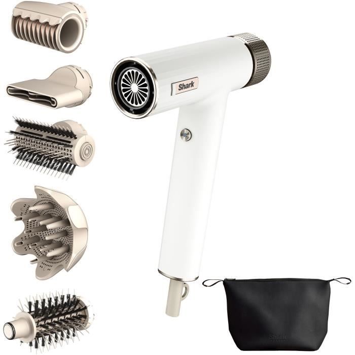 Seche-cheveux - SHARK - SpeedStyle HD352EU - Boucleur & RapidGloss - Séchage rapide - Etui de rangement - 1700 W