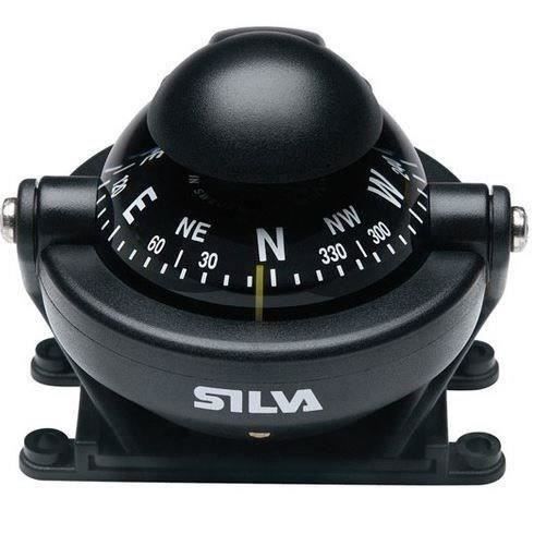 Compas bateau - SILVA - C58 - Éclairage 12V - Étrier de montage - Navigation nocturne