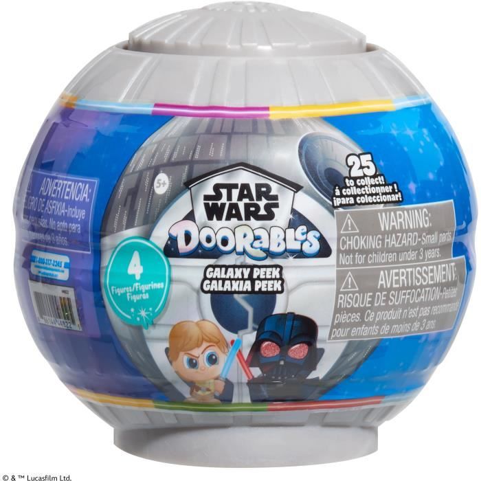 Figurines a collectionner Doorables STAR WARS, Capsule Galaxy Peek, 4 figurines 4 cm, 25 a collectionner, modeles aléatoires