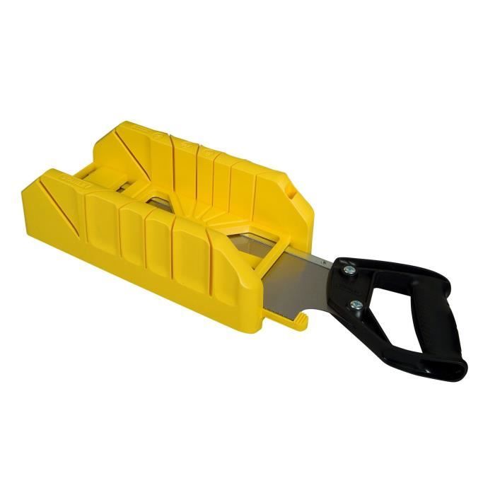 Boite a coupe Holster ABS Plastique + scie a dos integrée  STANLEY - 1-19-800 - 350 mm