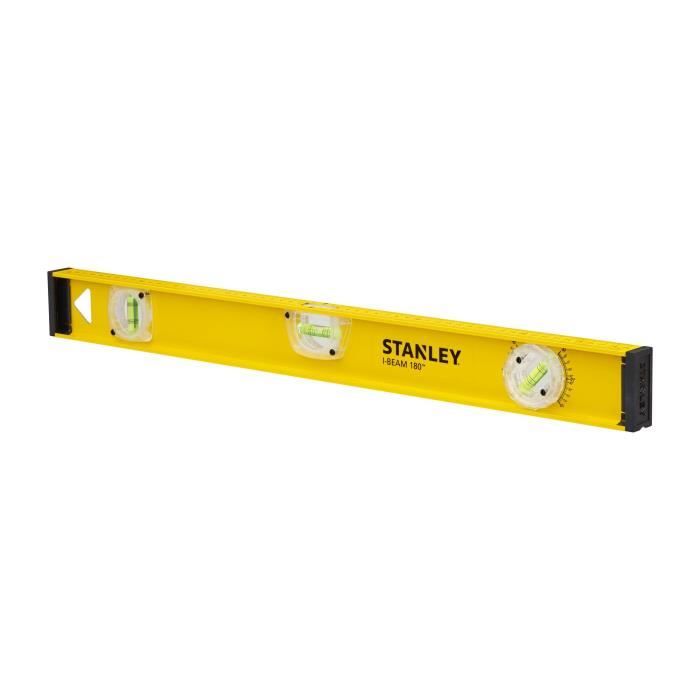 Niveau profilé I-Beam 180 en aluminium STANLEY - 1-42-920 - 60 cm - Précision +/-1,5mm/m