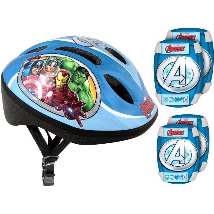 Kit Casque et Genouillères Stamp AVENGERS